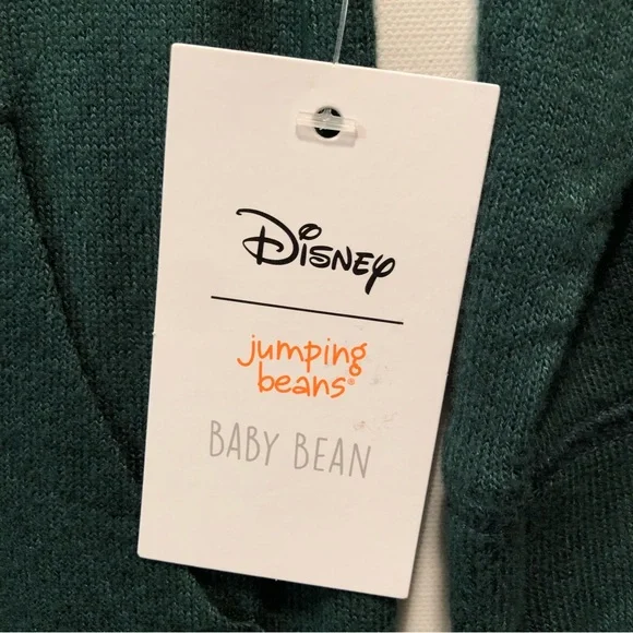 Disney Holiday Mickey Raglan Jumpsuit Baby Beans Kohls Christmas Sleeper 18M New - Picture 3 of 17